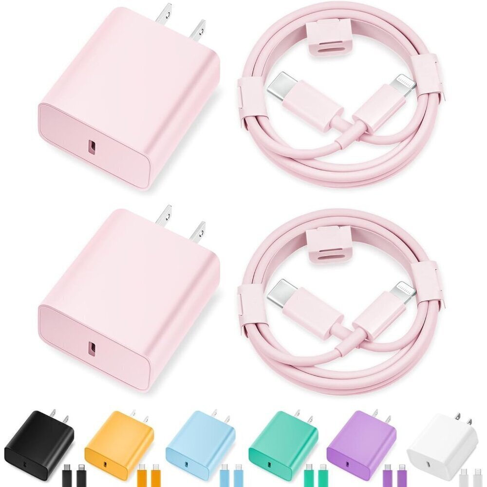 iPhone Charger Fast Charging,[MFi Certified] 2Pack 20W Type C Fast Charger Block